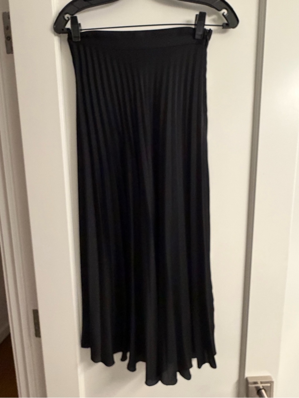 Zara Black Pleated Maxi Skirt